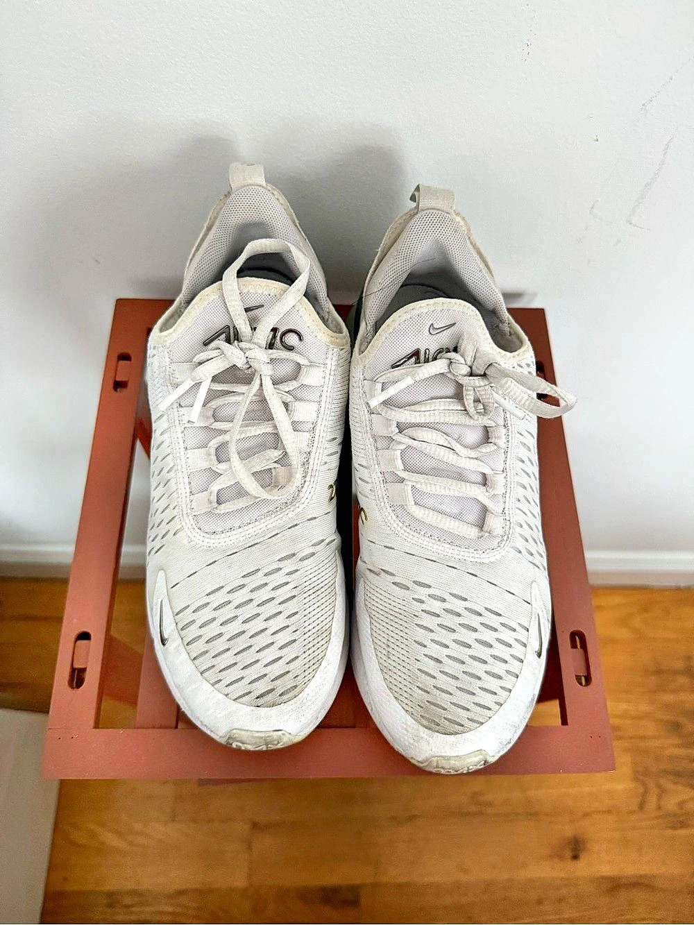 Nike Air Max 270 White & Gold US 6.5